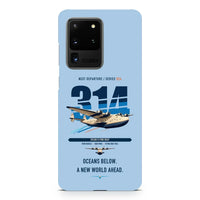 Thumbnail for Boeing 314 Clipper design on samsung case - light blue