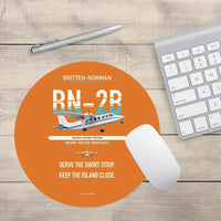 Thumbnail for Britten-Norman BN-2B-26 Islander design on orange round mouse pad