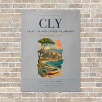Thumbnail for Calvi - Sainte-Catherine Airport CLY vertical canvas print - no frame - light gray background