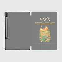 Thumbnail for Muan International Airport (MWX) design on gray samsung tablet tablet case