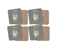 Thumbnail for Magic Valley Regional Airport (TWF) design on gray 4 pieces set coaster