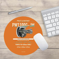 Thumbnail for PW1100G-JM design on orange round mouse pad