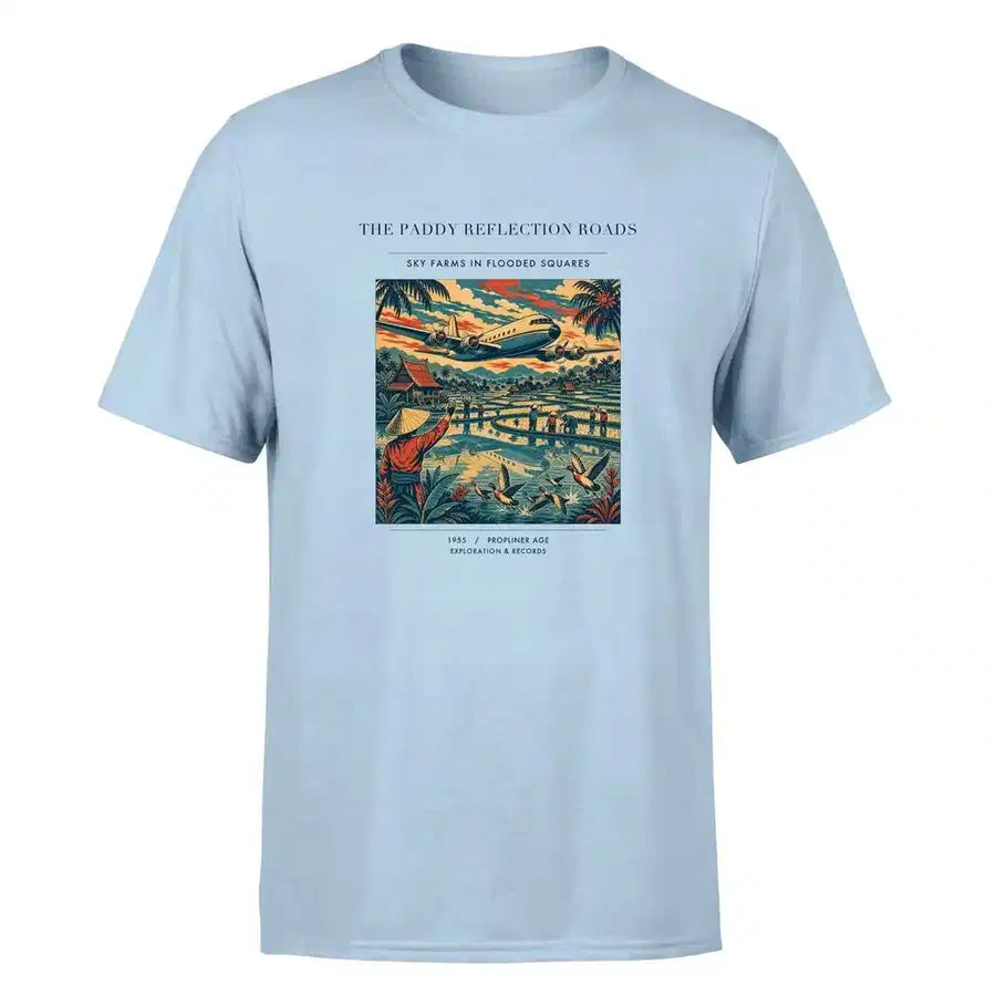 VINTAGE G4497 - The Paddy Reflection Roads - Premium T-Shirt design on lightblue premium t shirt