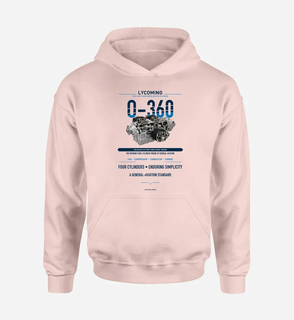 O-360 design on pink hoodie single side