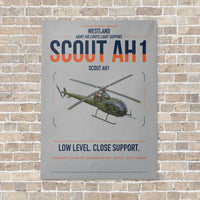 Thumbnail for Westland Scout AH1 vertical canvas print - no frame - light gray background