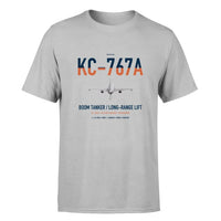 Thumbnail for Boeing KC-767A design on light gray double-side t-shirt, single-side print