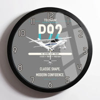 Thumbnail for Tecnam P92 Echo MkII design on gray framed wall clock