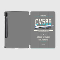 Thumbnail for Convair 580 design on gray samsung tablet tablet case