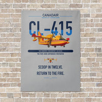 Thumbnail for Canadair CL-415 vertical canvas print - no frame - light gray background