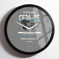 Thumbnail for CF34-8E design on gray framed wall clock