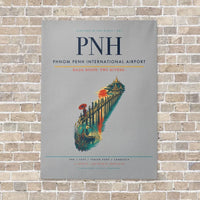 Thumbnail for Phnom Penh International Airport PNH vertical canvas print - no frame - light gray background