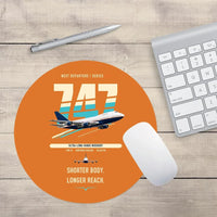 Thumbnail for Boeing 747SP design on orange round mouse pad