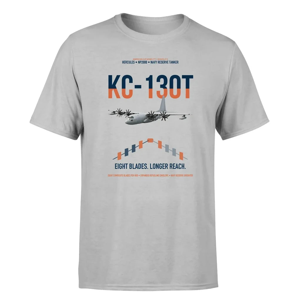 KC-130T NP2000 design on light gray double-side t-shirt, single-side print
