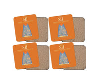Thumbnail for Sarajevo International Airport SJJ Coaster 4-Pieces-Set - Orange