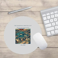 Thumbnail for VINTAGE G4449 - The Homefield Christmas Eve - Designed Mouse Pads design on lightgray round