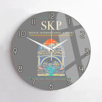 Thumbnail for Skopje International Airport SKP Wall-Clock No-Frame - Gray