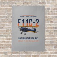 Thumbnail for F11C-2 Goshawk Dive from the High Hat vertical canvas print - no frame - light gray background