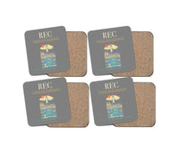 Thumbnail for Recife Guararapes (REC) design on gray 4 pieces set coaster