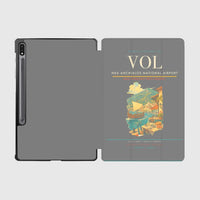 Thumbnail for Nea Anchialos National Airport (VOL) design on gray samsung tablet tablet case