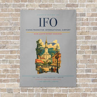 Thumbnail for Ivano-Frankivsk International Airport IFO vertical canvas print - no frame - light gray background