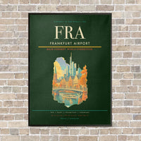Thumbnail for Frankfurt Airport FRA - Canvas Framed - Dark Green