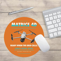 Thumbnail for DJI Matrice 4D design on orange round mouse pad