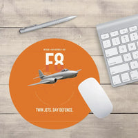 Thumbnail for Gloster Meteor F8 design on orange round mouse pad