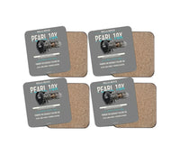 Thumbnail for PEARL 10X design on gray 4 pieces set coaster