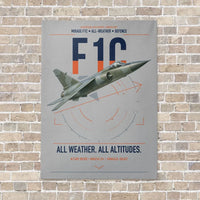 Thumbnail for Dassault Mirage F1C vertical canvas print - no frame - light gray background