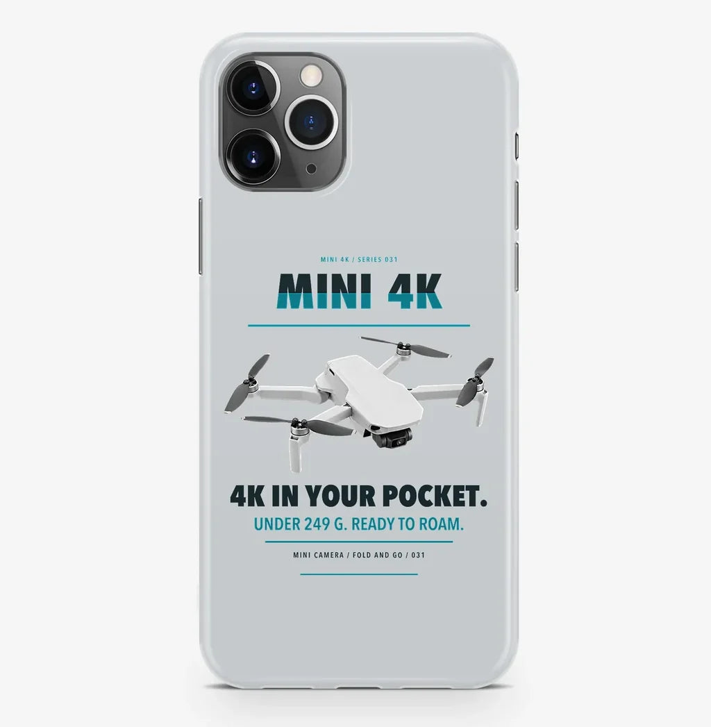 DJI Mini 4K Case ProMax design on light gray iphone case promax