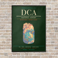 Thumbnail for Ronald Reagan Washington National Airport DCA - Canvas Framed - Dark Green