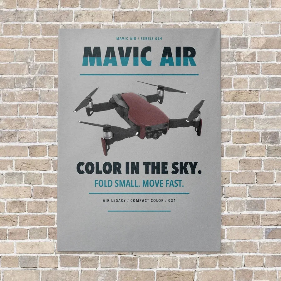 DJI Mavic Air vertical canvas print - no frame - light gray background