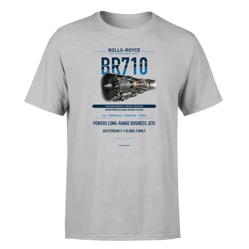 BR710 design on light gray single side