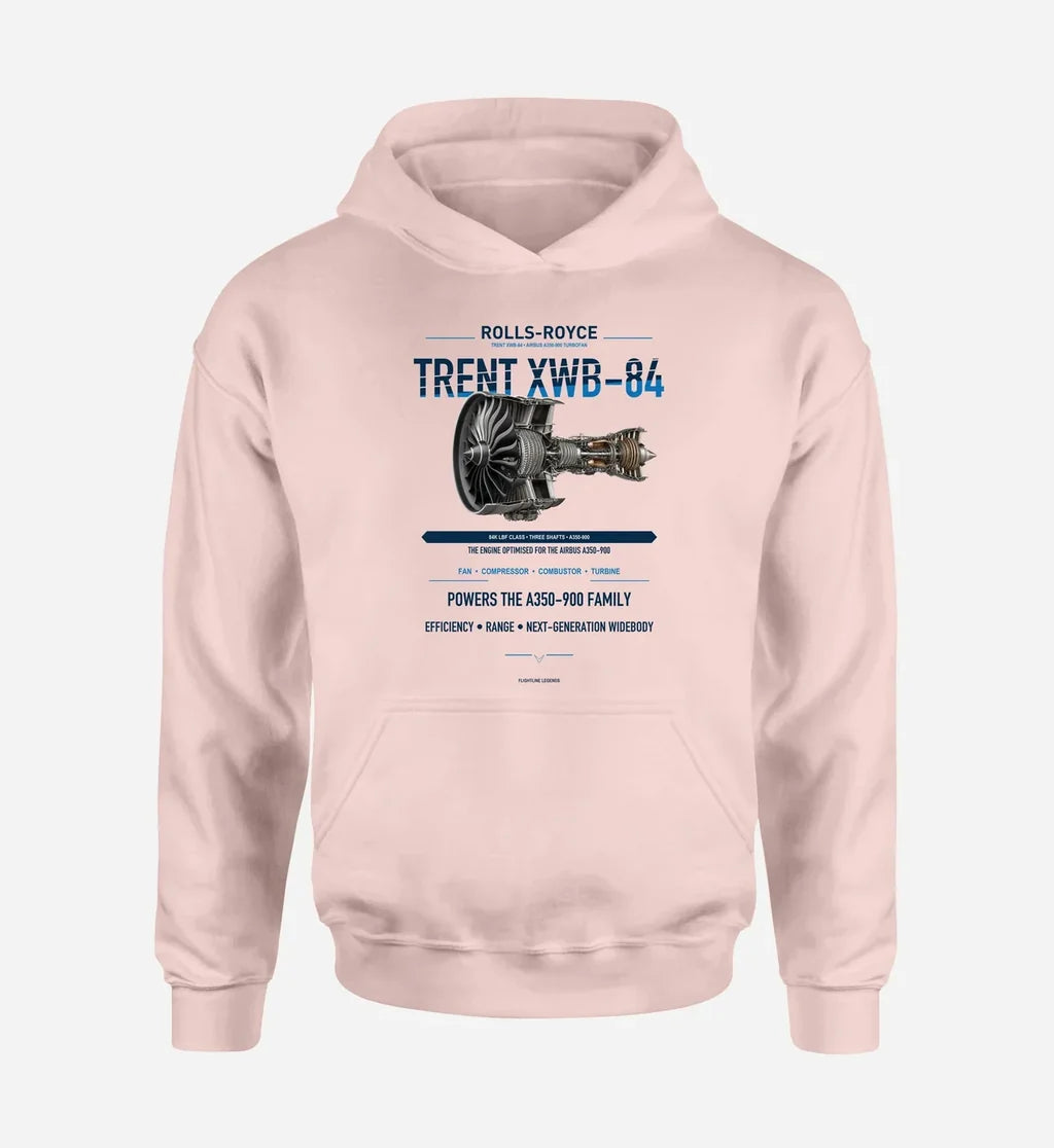 TRENT XWB-84 design on pink hoodie single side