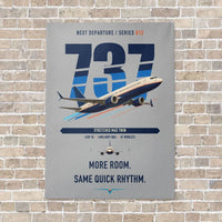 Thumbnail for Boeing 737 MAX 9 vertical canvas print - no frame - light gray background