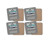 Thumbnail for Pilatus PC-24 design on gray 4 pieces set coaster