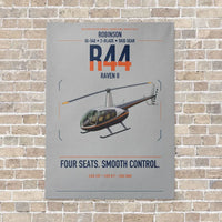 Thumbnail for Robinson R44 Raven II vertical canvas print - no frame - light gray background