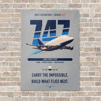 Thumbnail for Boeing 747-400 Dreamlifter vertical canvas print - no frame - light gray background
