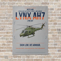 Thumbnail for Westland Lynx AH7 vertical canvas print - no frame - light gray background