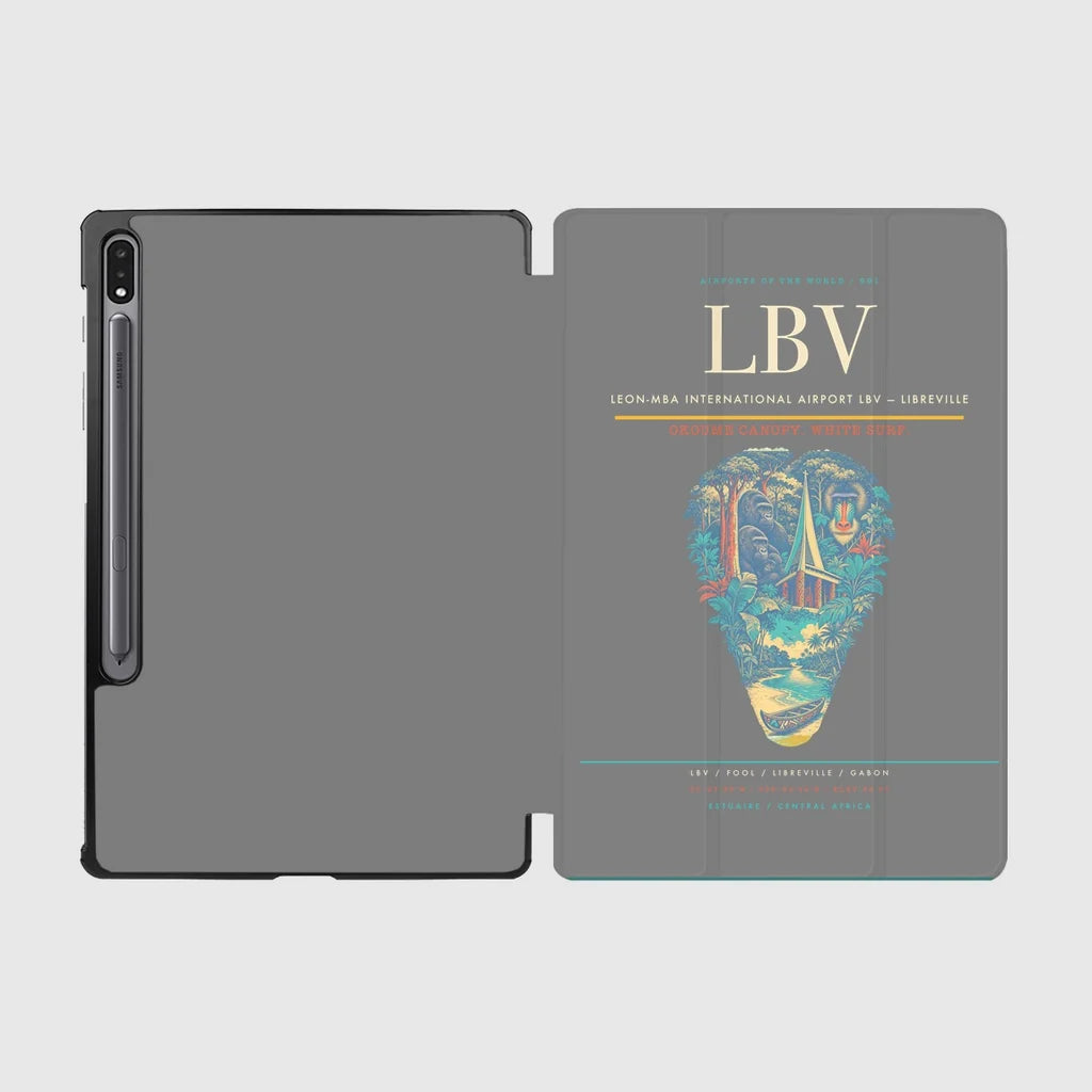 Leon-Mba International Airport (LBV) design on gray samsung tablet tablet case
