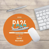 Thumbnail for Piper PA-24-250 Comanche 250 design on orange round mouse pad