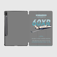 Thumbnail for Bombardier Learjet 60XR design on gray samsung tablet tablet case