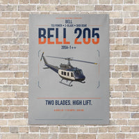 Thumbnail for Bell 205A-1++ vertical canvas print - no frame - light gray background