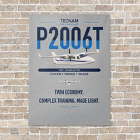 Thumbnail for Tecnam P2006T vertical canvas print - no frame - light gray background