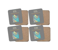 Thumbnail for Terrance B. Lettsome International Airport (EIS) design on gray 4 pieces set coaster