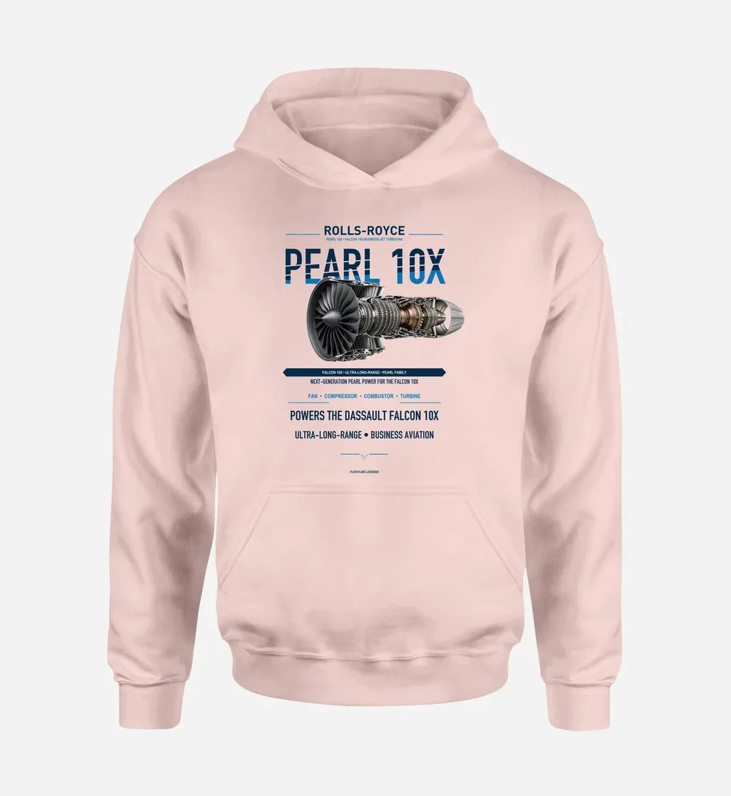 PEARL 10X design on pink hoodie single side