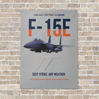 Thumbnail for F-15E Strike Eagle Deep Strike Any Weather vertical canvas print - no frame - light gray background