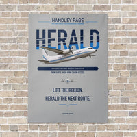 Thumbnail for Handley Page HPR.7 Dart Herald vertical canvas print - no frame - light gray background