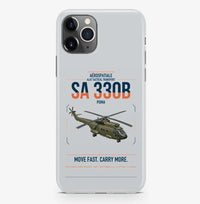 Thumbnail for Aérospatiale SA 330B Puma design on light gray magsafe iphone case, for iPhone Pro Max