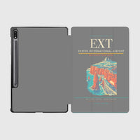 Thumbnail for Exeter International Airport (EXT) design on gray samsung tablet tablet case